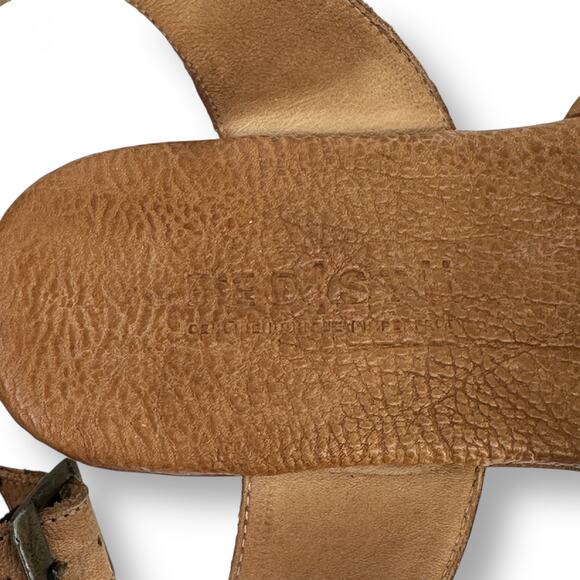 Bed Stu Brisa Brown Leather Platform Sandals Womens Sz 11 Ankle Strap - Picture 7 of 11